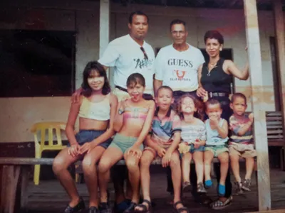 Fotografía histórica de la familia Gamboa en Juanchaco